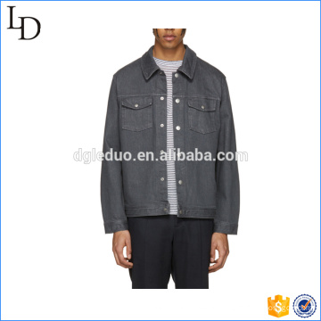 men denim jacket long sleeve button up jacket dress for men